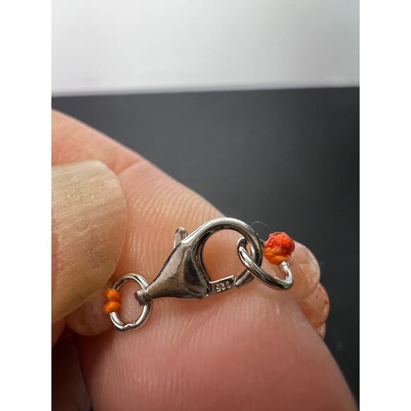 Sunstone graduated bead necklace 18 inches with sterling clasp - Picture 8 of 9